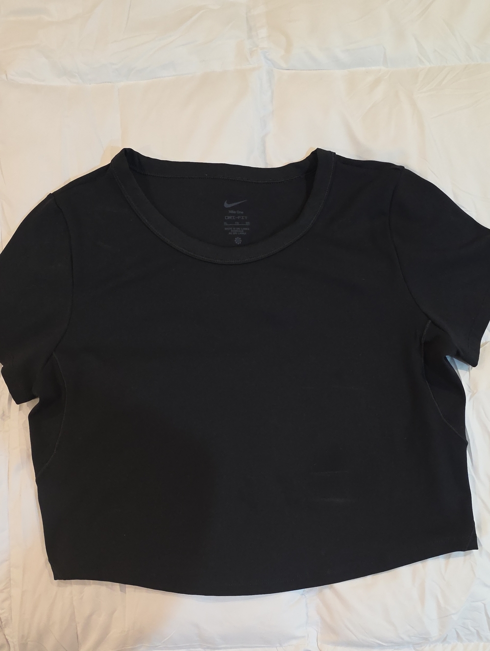 Nike Black Short Sleeve Crop Top